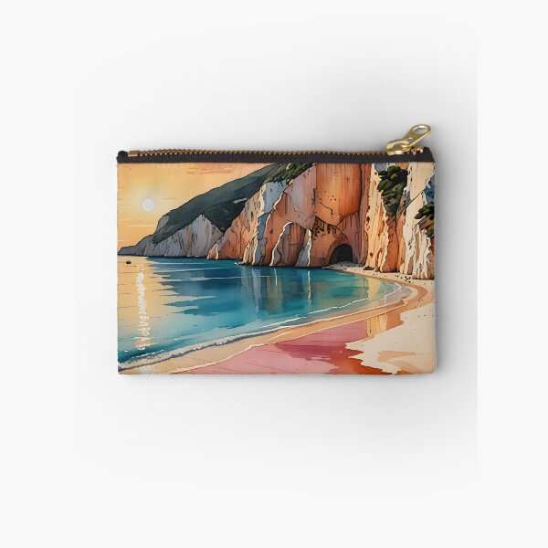 Item preview, Porto Katsiki Beach: Sunset Over White Cliffs designed and sold by LSVart.