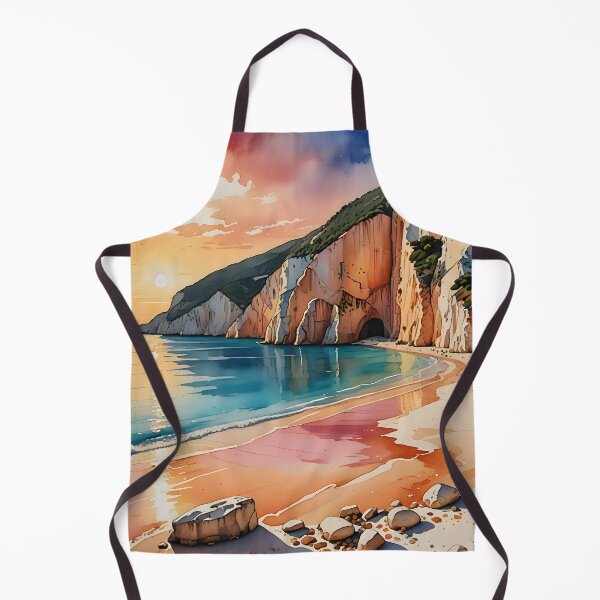 Item preview, Porto Katsiki Beach: Sunset Over White Cliffs designed and sold by LSVart.