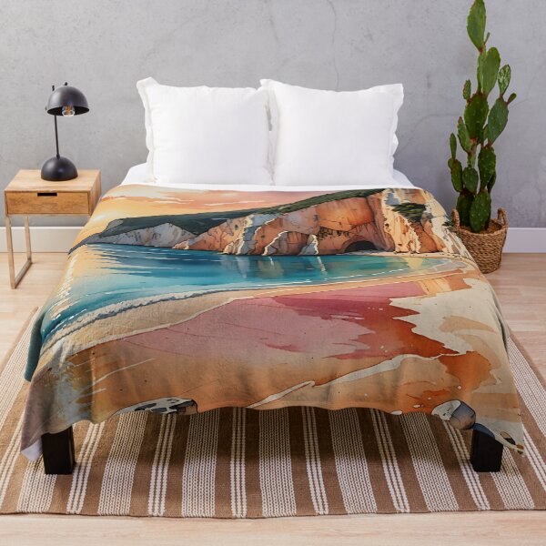 Item preview, Porto Katsiki Beach: Sunset Over White Cliffs designed and sold by LSVart.