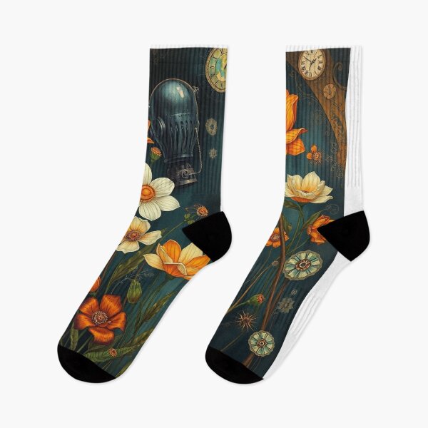 Item preview, Lady in a Beautiful Flower Garden painting inspired by Gustav Klimt designed and sold by Vintage Designs +.