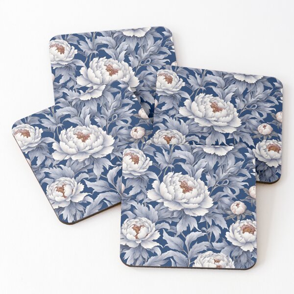 Item preview, Chinese Mosaic Peony Blue & White designed and sold by Glam-OOTD.