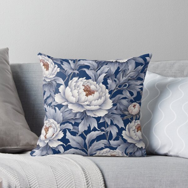Item preview, Chinese Mosaic Peony Blue & White designed and sold by Glam-OOTD.
