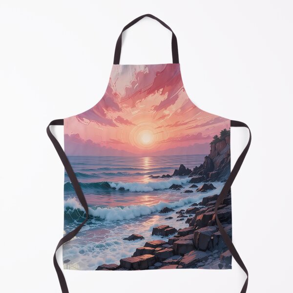 Item preview, Pastel Dream Coast – Serene Ocean Sunset Painting designed and sold by BorgSpareParts.