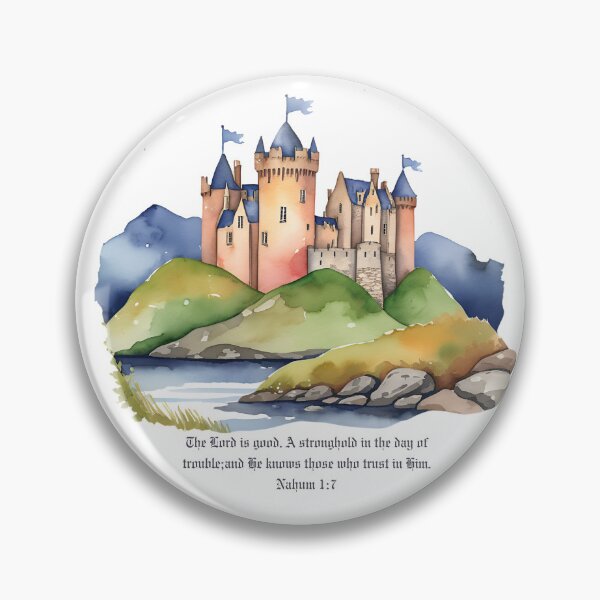 Item preview, Nahum 1:7 - The Lord is good. A stronghold in the day of trouble; and He knows those who trust in Him. designed and sold by FlutterByH.