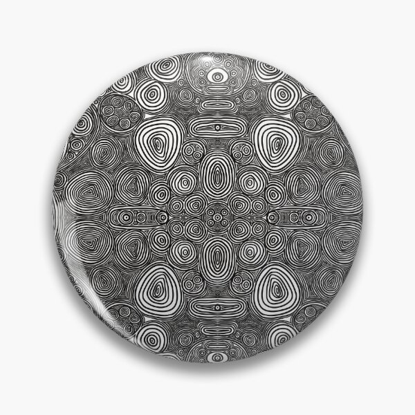 Aperçu de l'œuvre Motif de bulles abstrait en noir et blanc créée et vendue par n1ckeatsyarn.