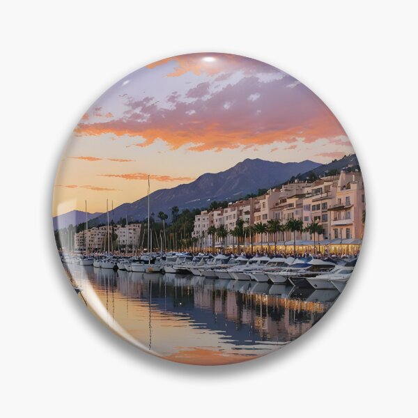 Item preview, Puerto Banús: Sunset Splendor at Marbella Marina designed and sold by LSVart.