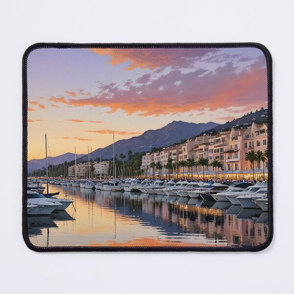 Item preview, Puerto Banús: Sunset Splendor at Marbella Marina designed and sold by LSVart.