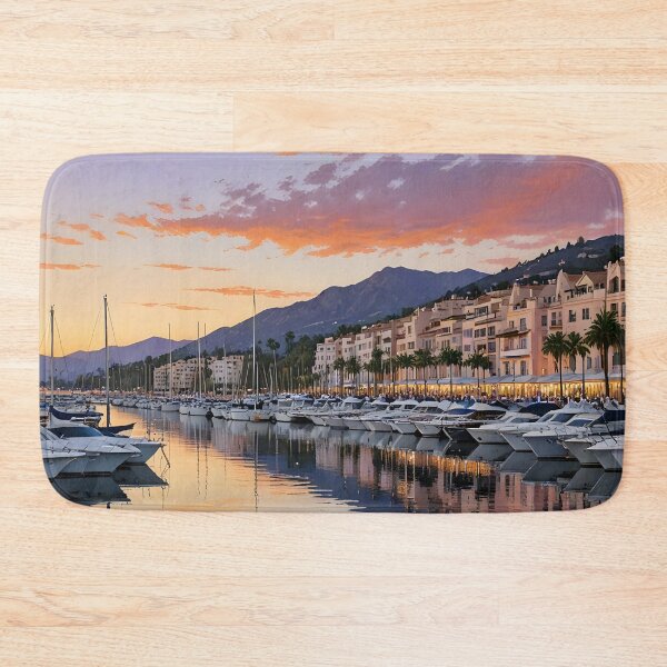 Item preview, Puerto Banús: Sunset Splendor at Marbella Marina designed and sold by LSVart.