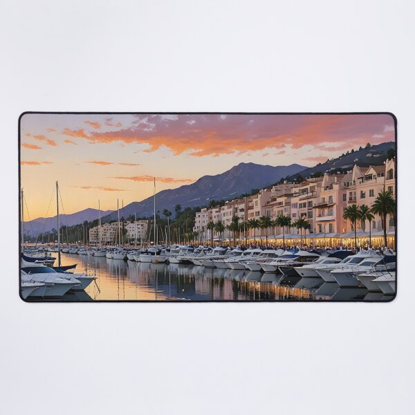 Item preview, Puerto Banús: Sunset Splendor at Marbella Marina designed and sold by LSVart.