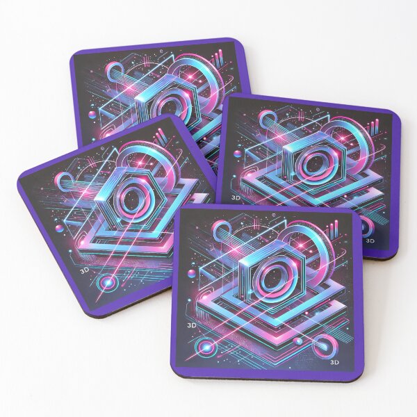 Artikelvorschau, Neongeometrisches 3D-Design entworfen und verkauft von Marcinkowski-studio .