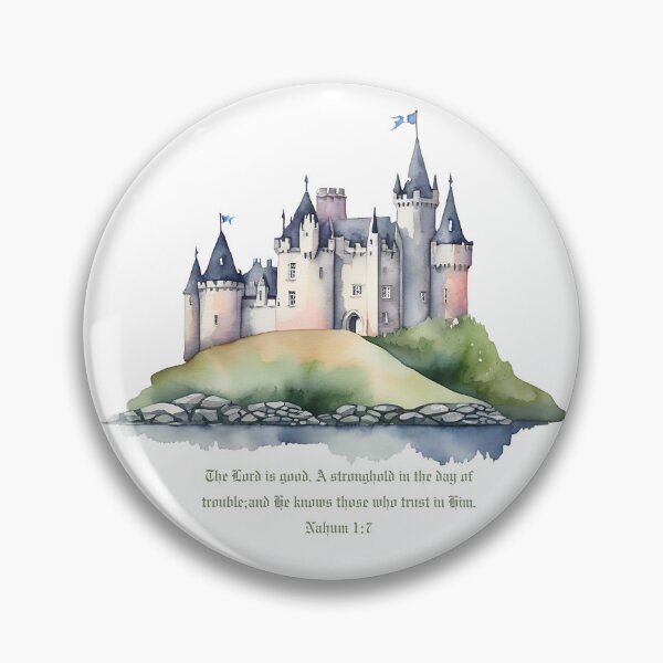 Item preview, Nahum 1:7 - The Lord is good. A stronghold in the day of trouble; and He knows those who trust in Him. designed and sold by FlutterByH.