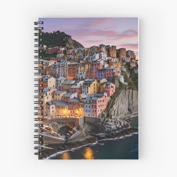 Item preview, Riomaggiore, Italy: Sunset Over Cascading Cinque Terre designed and sold by LSVart.