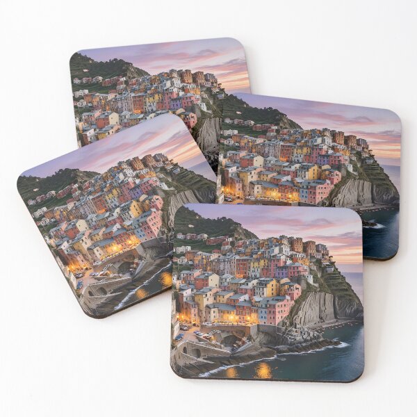 Item preview, Riomaggiore, Italy: Sunset Over Cascading Cinque Terre designed and sold by LSVart.