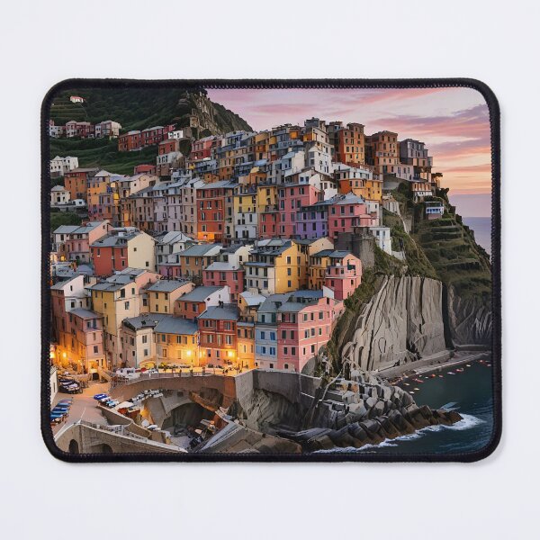 Item preview, Riomaggiore, Italy: Sunset Over Cascading Cinque Terre designed and sold by LSVart.