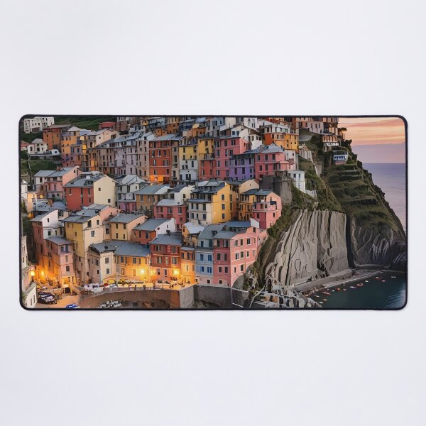 Item preview, Riomaggiore, Italy: Sunset Over Cascading Cinque Terre designed and sold by LSVart.