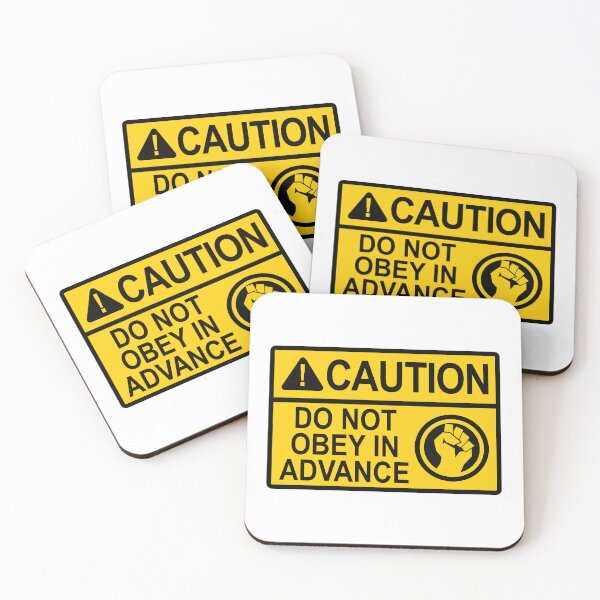 Item preview, CAUTION: DO NOT OBEY IN ADVANCE (yellow caution sign) designed and sold by Thelittlelord.