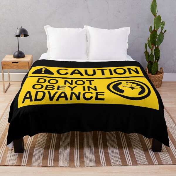 Item preview, CAUTION: DO NOT OBEY IN ADVANCE (yellow caution sign) designed and sold by Thelittlelord.