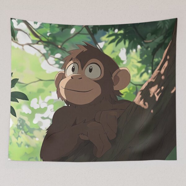 Aperçu de l'œuvre singe | Style anime créée et vendue par ComicsFactory.