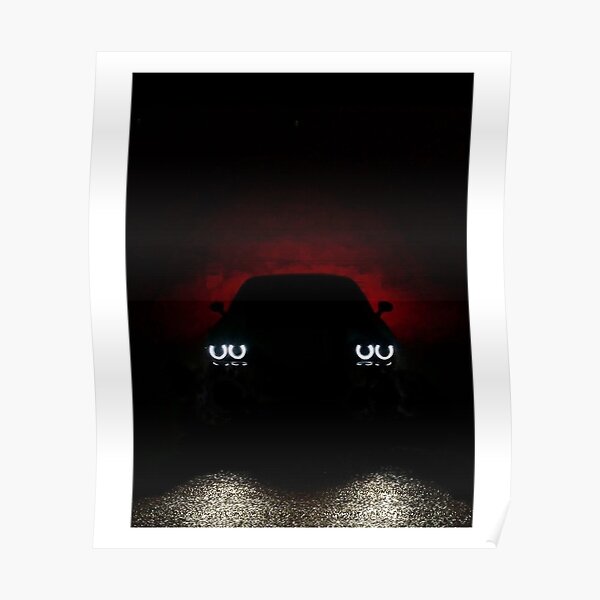 dodge challenger silhouette poster by badawi9 redbubble redbubble