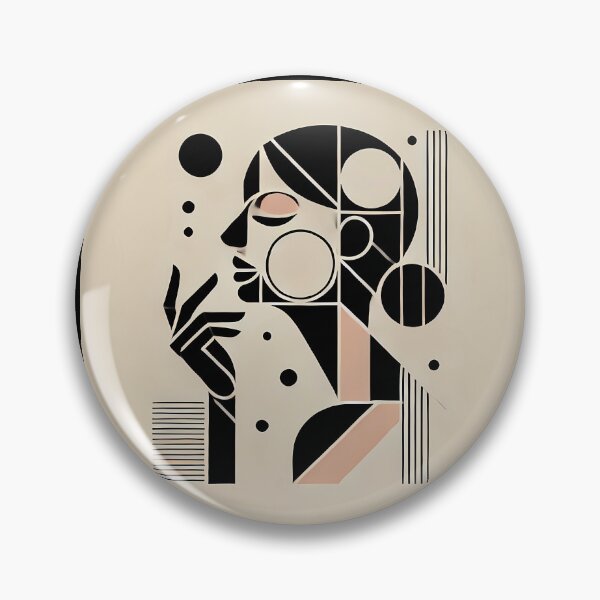 Item preview, “Geometric Elegance: Modern Abstract Woman Portrait” designed and sold by Marcinkowski-studio .