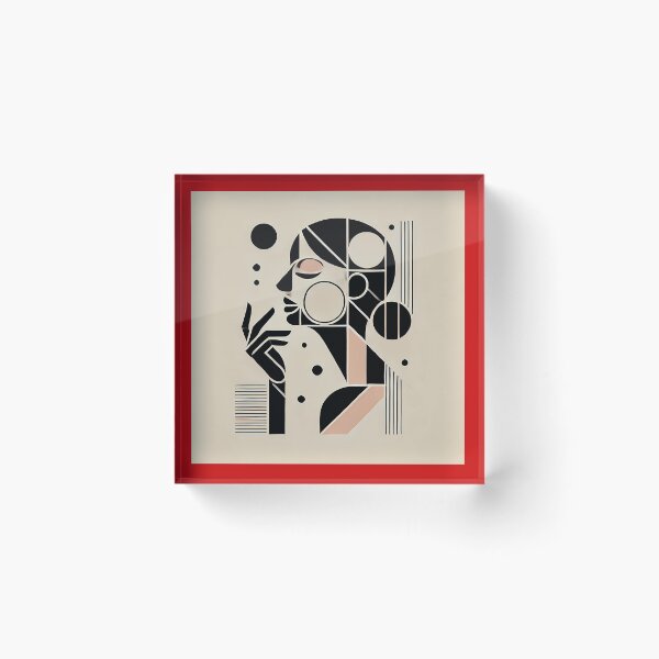 Item preview, “Geometric Elegance: Modern Abstract Woman Portrait” designed and sold by Marcinkowski-studio .