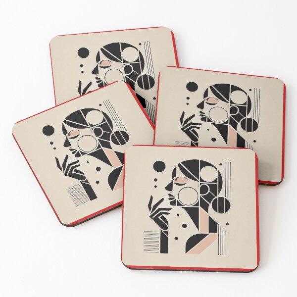 Item preview, “Geometric Elegance: Modern Abstract Woman Portrait” designed and sold by Marcinkowski-studio .