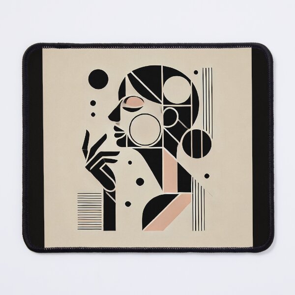 Item preview, “Geometric Elegance: Modern Abstract Woman Portrait” designed and sold by Marcinkowski-studio .