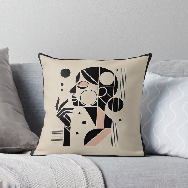 Item preview, “Geometric Elegance: Modern Abstract Woman Portrait” designed and sold by Marcinkowski-studio .