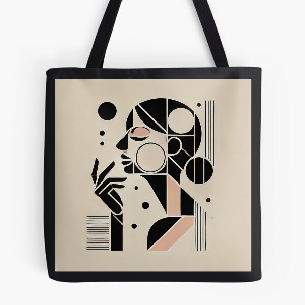 Item preview, “Geometric Elegance: Modern Abstract Woman Portrait” designed and sold by Marcinkowski-studio .