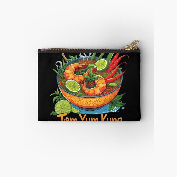 Item preview, Spicy Thai Tom Yum Kung Soup - Traditional Thai Food Art designed and sold by TopUpDesign.