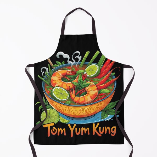 Item preview, Spicy Thai Tom Yum Kung Soup - Traditional Thai Food Art designed and sold by TopUpDesign.