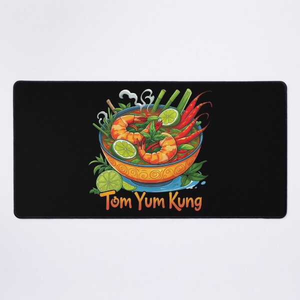 Item preview, Spicy Thai Tom Yum Kung Soup - Traditional Thai Food Art designed and sold by TopUpDesign.