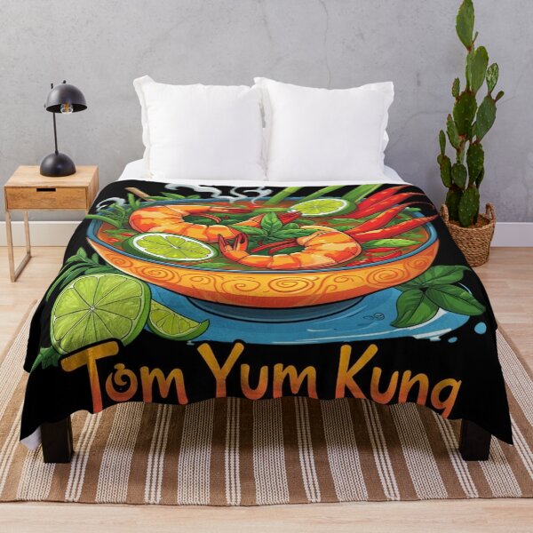 Item preview, Spicy Thai Tom Yum Kung Soup - Traditional Thai Food Art designed and sold by TopUpDesign.