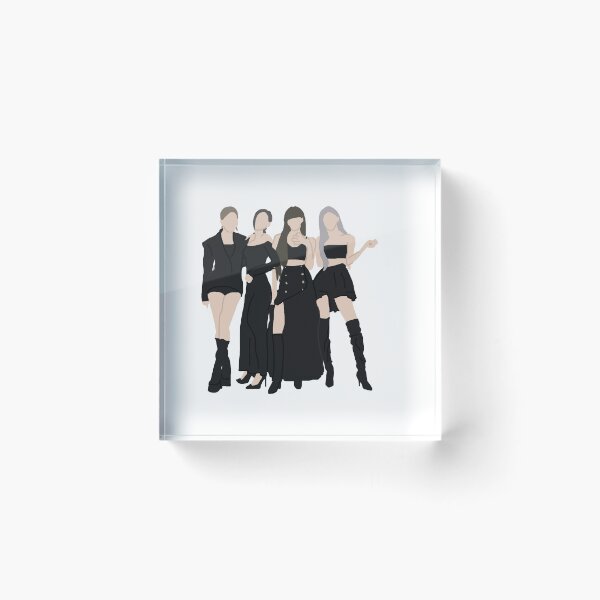 Item preview, Black Pink Group Photo Drawing designed and sold by artsymarket.