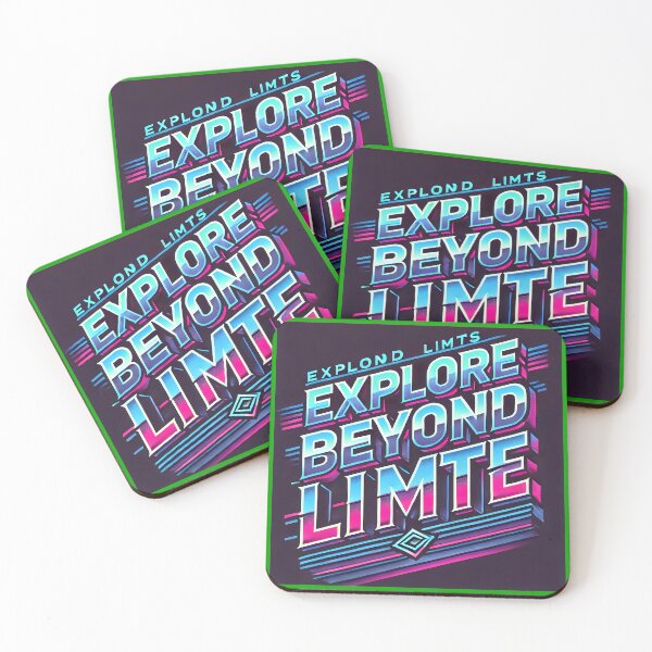 Item preview, Explore Beyond Limits - Neon Glitch Typography designed and sold by Marcinkowski-studio .