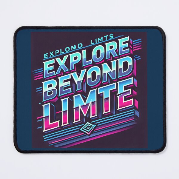 Item preview, Explore Beyond Limits - Neon Glitch Typography designed and sold by Marcinkowski-studio .
