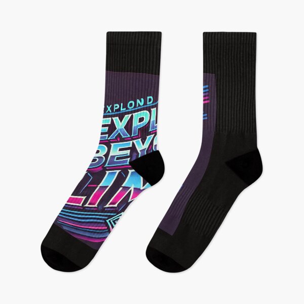 Item preview, Explore Beyond Limits - Neon Glitch Typography designed and sold by Marcinkowski-studio .