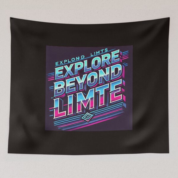 Item preview, Explore Beyond Limits - Neon Glitch Typography designed and sold by Marcinkowski-studio .