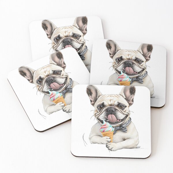Item preview, Frenchie Eating a Twist Cone designed and sold by ThreeFrenchies.