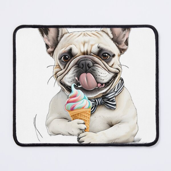 Item preview, Frenchie Eating a Twist Cone designed and sold by ThreeFrenchies.