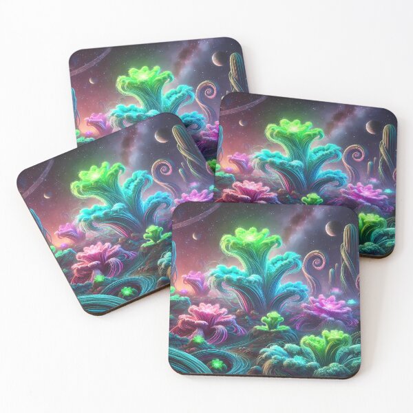 Item preview, Futuristic Alien Planet: Neon Flora and Cosmic Landscape designed and sold by Marcinkowski-studio .