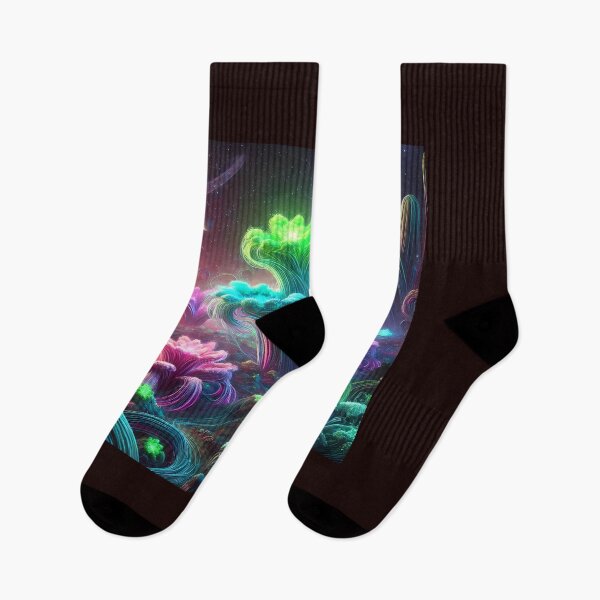 Item preview, Futuristic Alien Planet: Neon Flora and Cosmic Landscape designed and sold by Marcinkowski-studio .