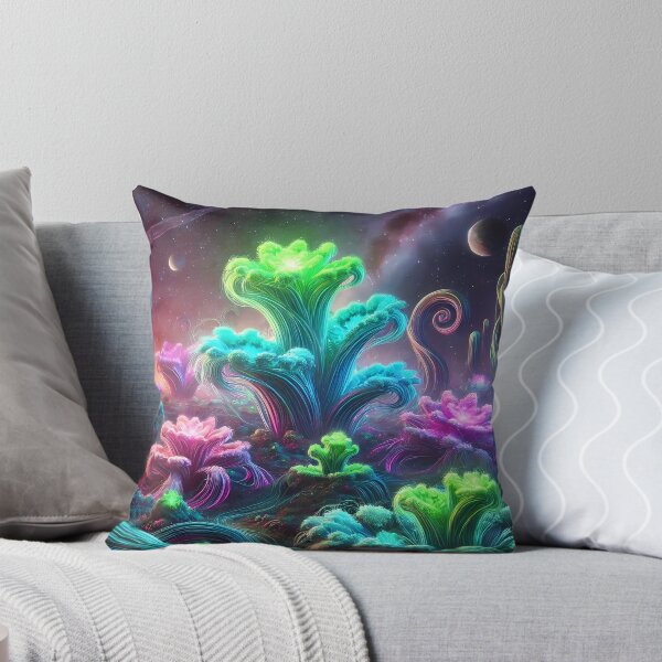 Item preview, Futuristic Alien Planet: Neon Flora and Cosmic Landscape designed and sold by Marcinkowski-studio .