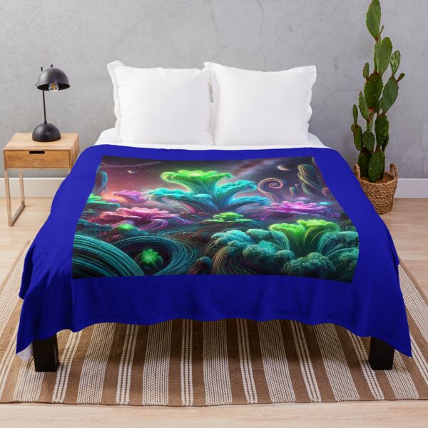 Item preview, Futuristic Alien Planet: Neon Flora and Cosmic Landscape designed and sold by Marcinkowski-studio .