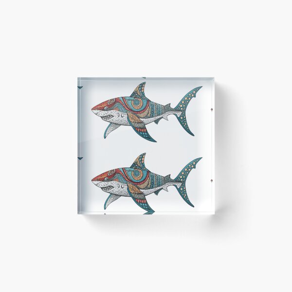 Item preview, multicolored shark designed and sold by alexandr-art.