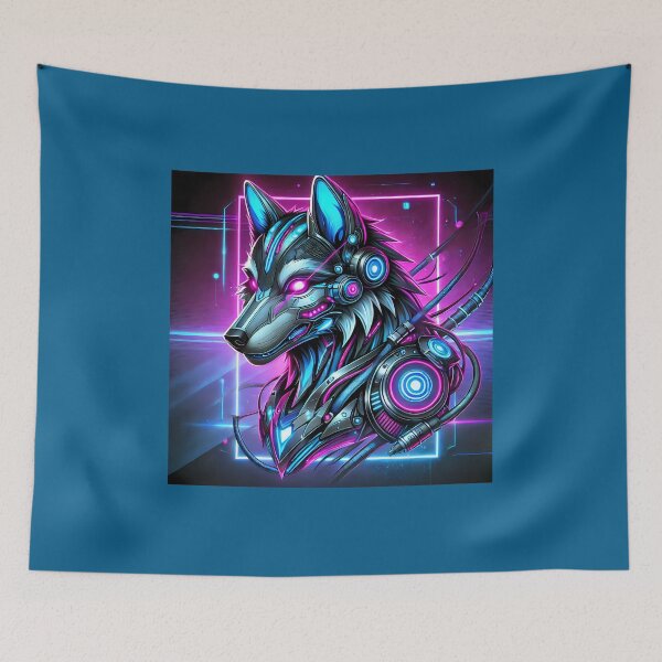 Item preview, “Cosmic Cyberpunk Wolf” designed and sold by Marcinkowski-studio .