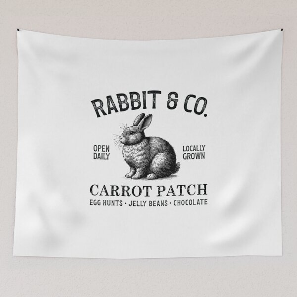 Item preview, Vintage Rabbit Easter -Rabbit & Co Carrot Patch - Easter Bunny, Egg Hunt, Jelly Beans, Spring, Happy Easter, Carrot Farm designed and sold by DOLLC.