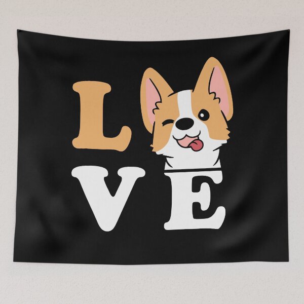 Item preview, Cute Corgi Love Winking Dog Kawaii Funny Pet Gift designed and sold by PrintCrafting.