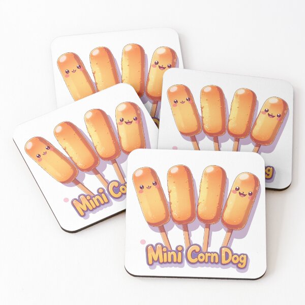 Item preview, Cute Kawaii Mini Corn Dog - Sweet Korean Street Food Art designed and sold by TopUpDesign.