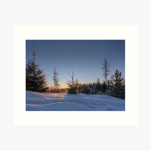 Item preview, Golden Sunset Over Snowy Pines designed and sold by PlanitiaSpectra.